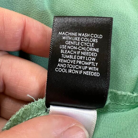 Torrid Womens Tank Top Blouse Strappy Layered Chiffon V Neck Soft Mint Green 2 - Picture 8 of 9